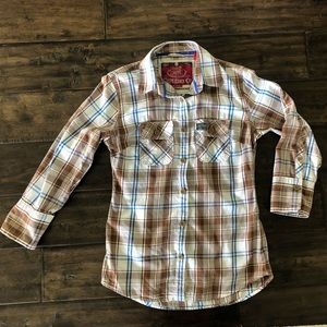 SUPERDRY Co. Plaid Shirt Top M